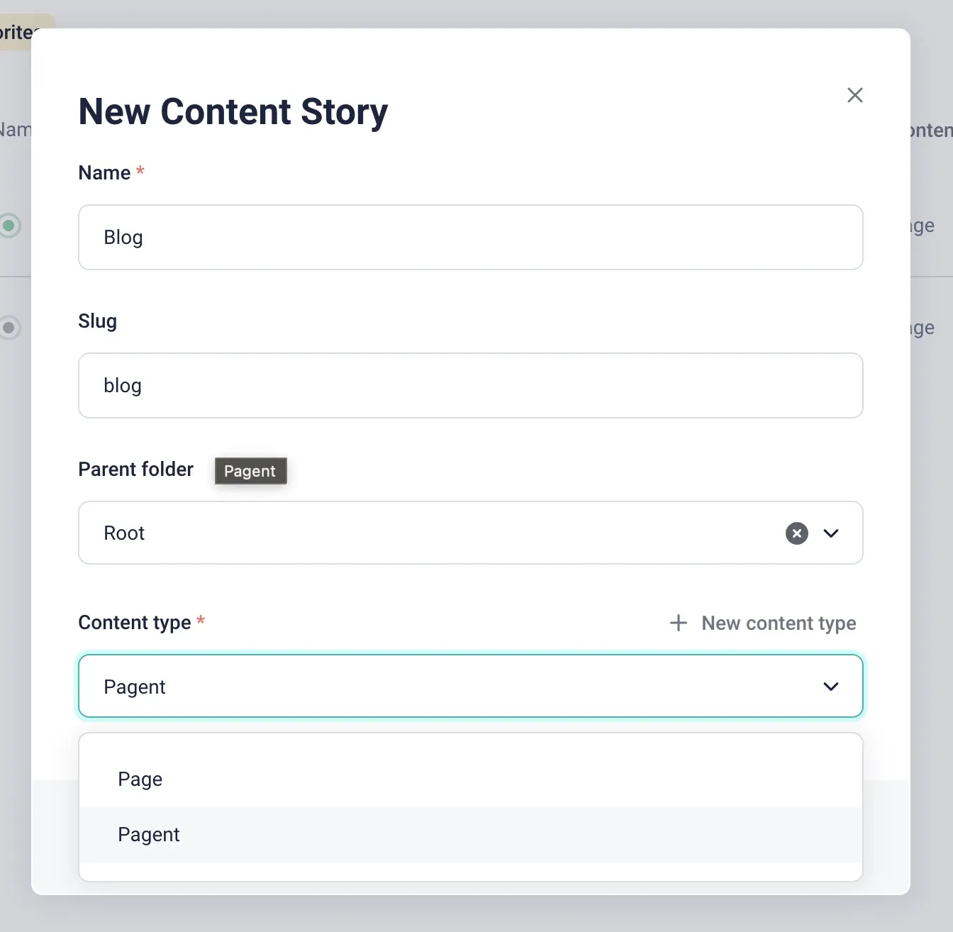 Create new story