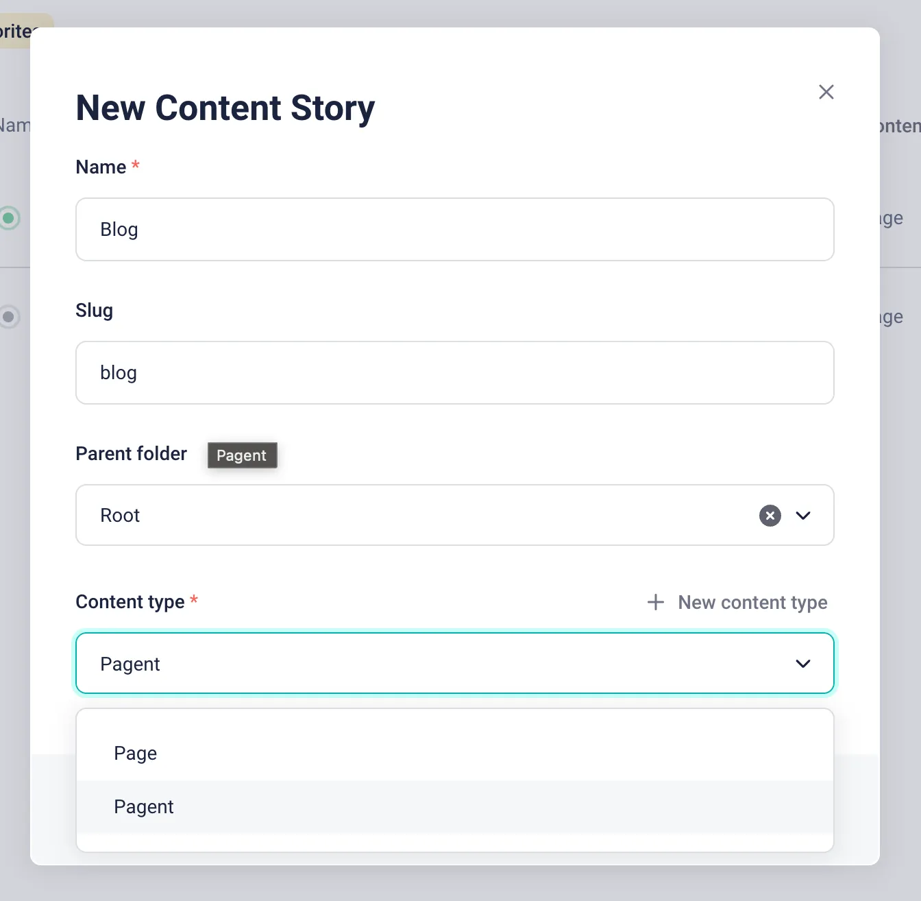 Create new story