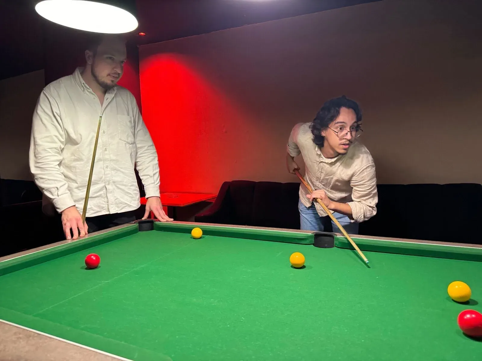 Snooker match after work